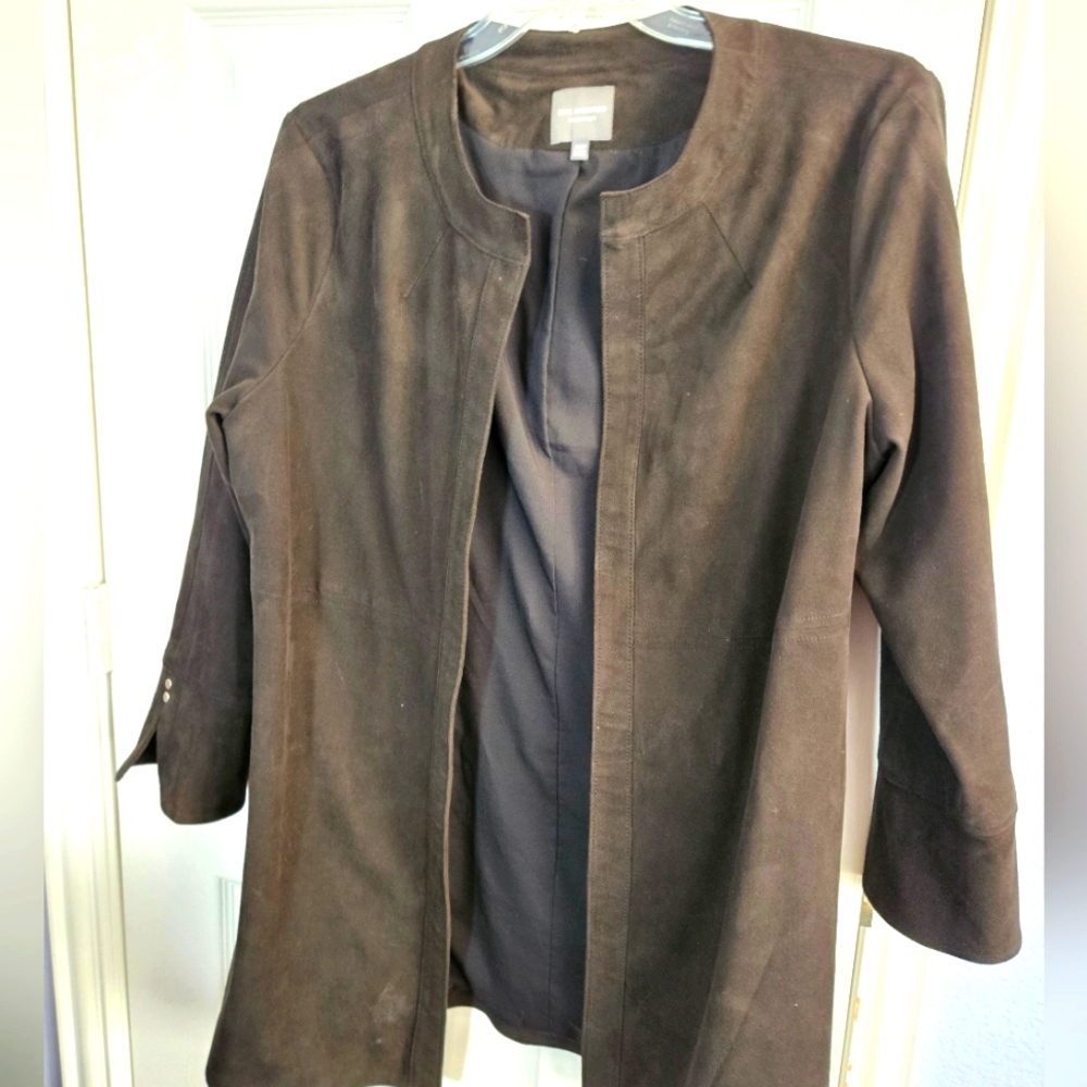The Limited Long Open Faux Suede Duster